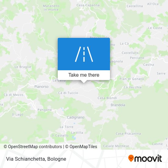 Via Schianchetta map