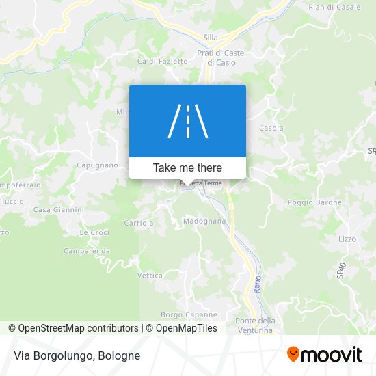 Via Borgolungo map