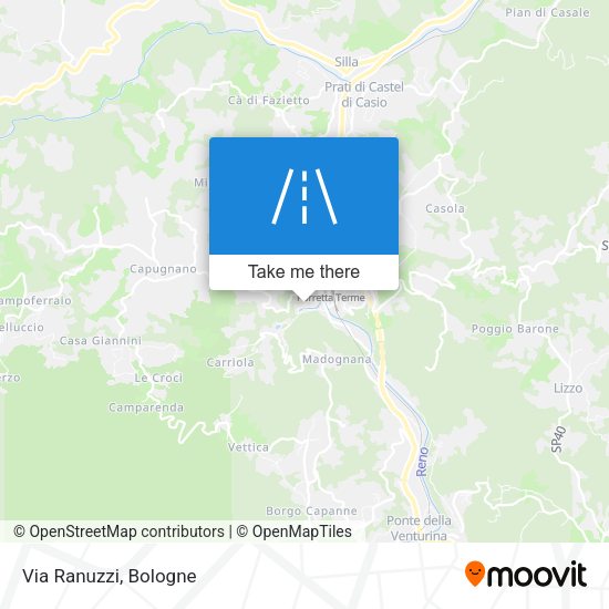 Via Ranuzzi map