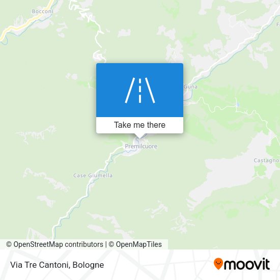 Via Tre Cantoni map