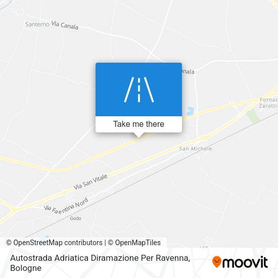 Autostrada Adriatica Diramazione Per Ravenna map