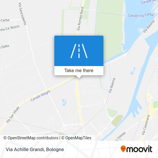Via Achille Grandi map