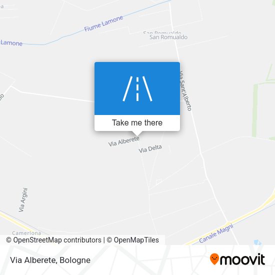 Via Alberete map