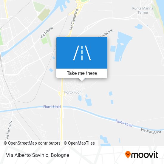 Via Alberto Savinio map