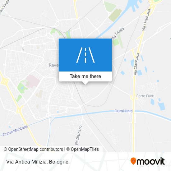 Via Antica Milizia map