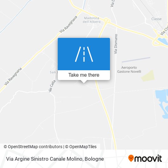 Via Argine Sinistro Canale Molino map