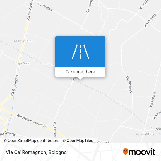 Via Ca' Romagnon map
