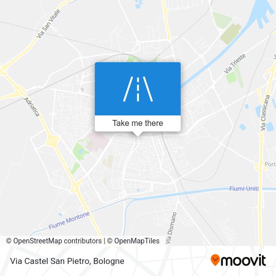 Via Castel San Pietro map