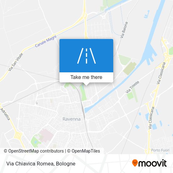 Via Chiavica Romea map