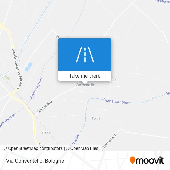 Via Conventello map
