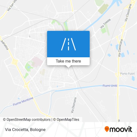 Via Crocetta map