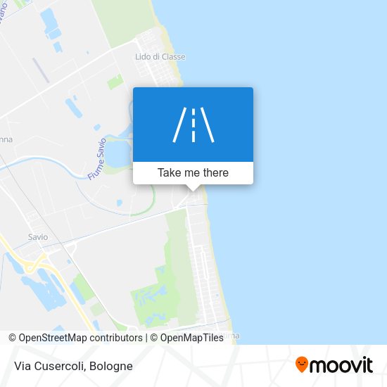 Via Cusercoli map