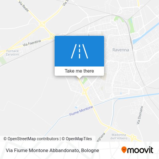 Via Fiume Montone Abbandonato map