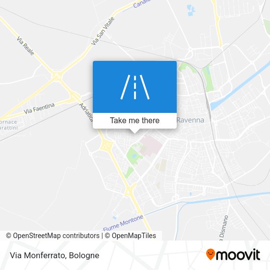 Via Monferrato map