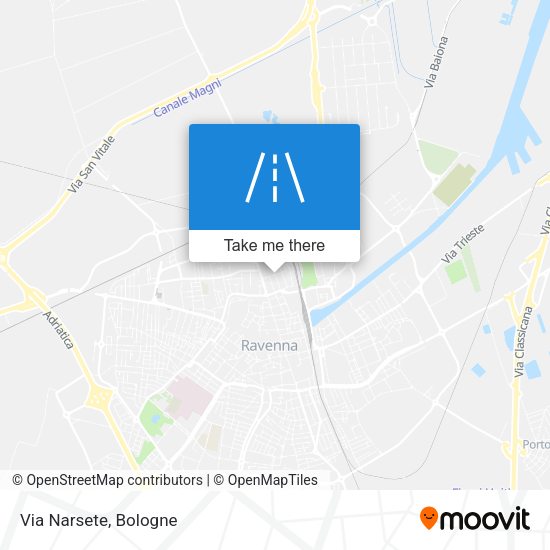 Via Narsete map