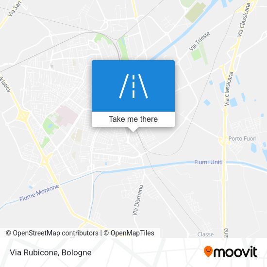 Via Rubicone map