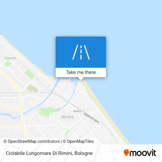 Ciclabile Lungomare Di Rimini map