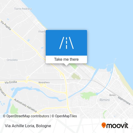 Via Achille Loria map