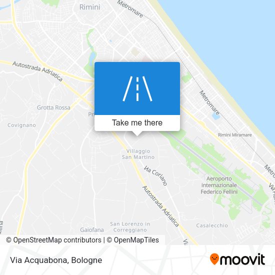 Via Acquabona map