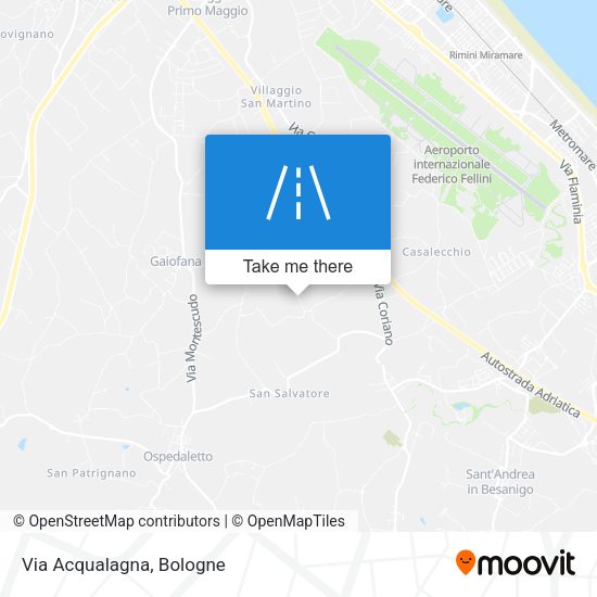 Via Acqualagna map