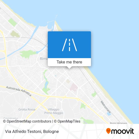 Via Alfredo Testoni map