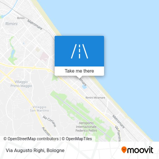Via Augusto Righi map