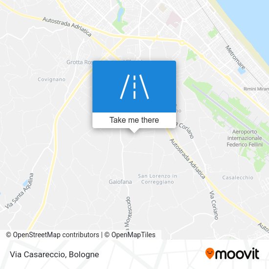 Via Casareccio map