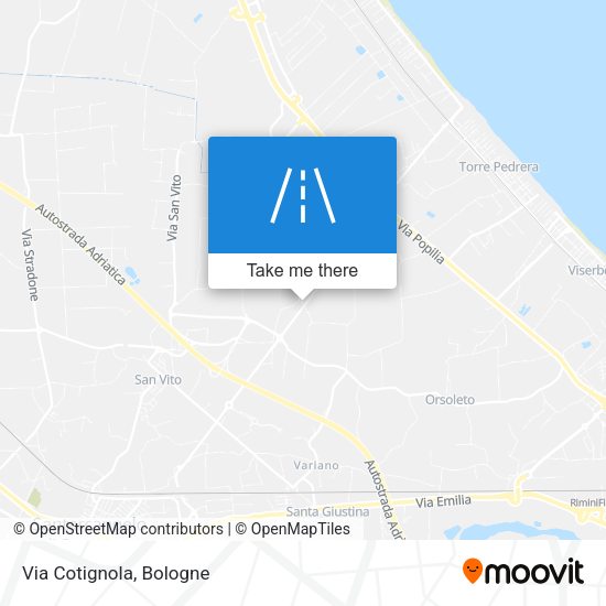 Via Cotignola map