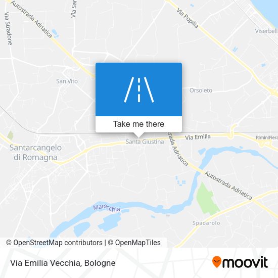 Via Emilia Vecchia map