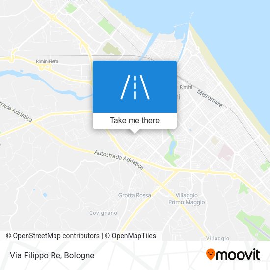 Via Filippo Re map