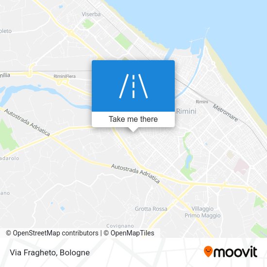 Via Fragheto map