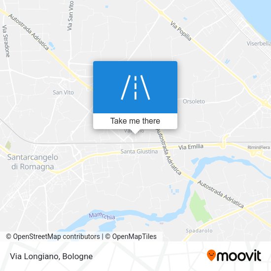 Via Longiano map