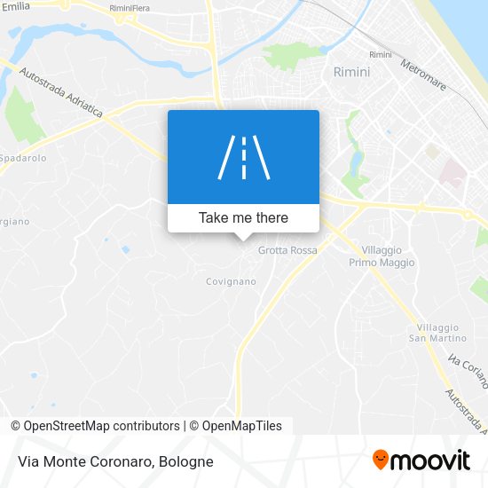Via Monte Coronaro map