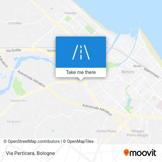 Via Perticara map