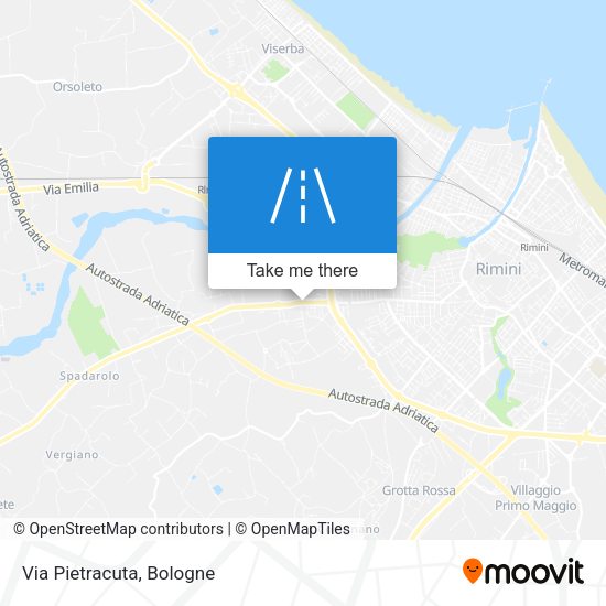 Via Pietracuta map