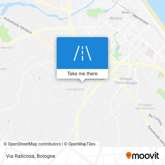 Via Raticosa map