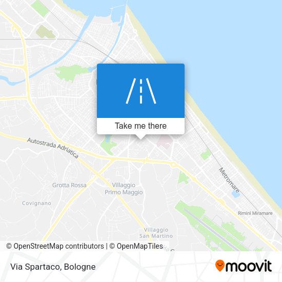Via Spartaco map