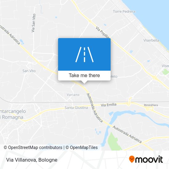 Via Villanova map
