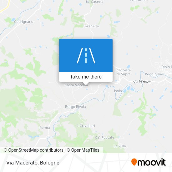 Via Macerato map