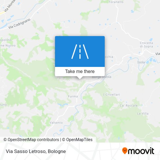 Via Sasso Letroso map
