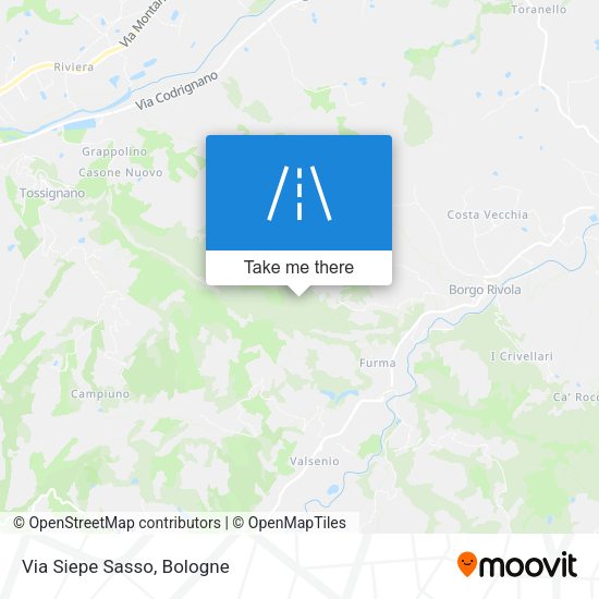 Via Siepe Sasso map