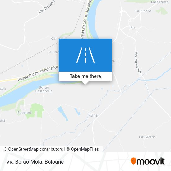 Via Borgo Mola map