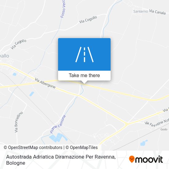 Autostrada Adriatica Diramazione Per Ravenna map