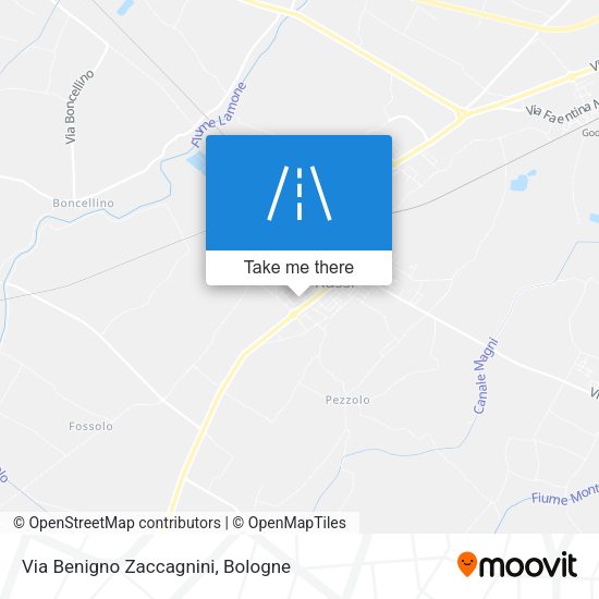 Via Benigno Zaccagnini map