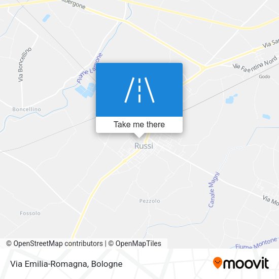 Via Emilia-Romagna map