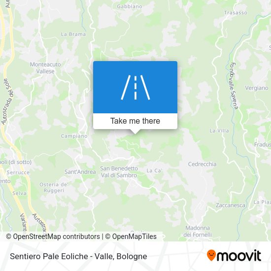 Sentiero Pale Eoliche - Valle map