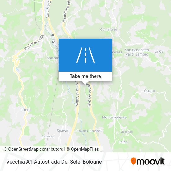 Vecchia A1 Autostrada Del Sole map