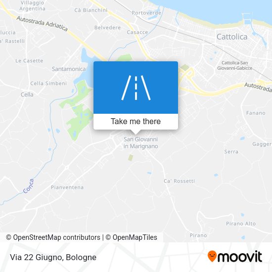 Via 22 Giugno map