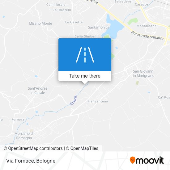 Via Fornace map