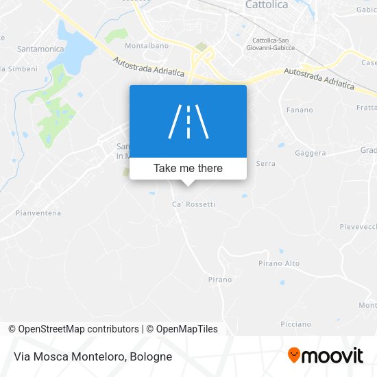 Via Mosca Monteloro map